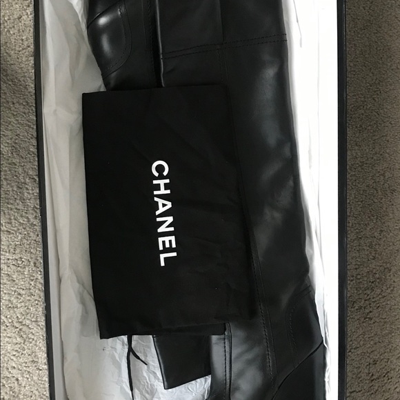 Chanel Black knee high boots - Picture 2 of 5